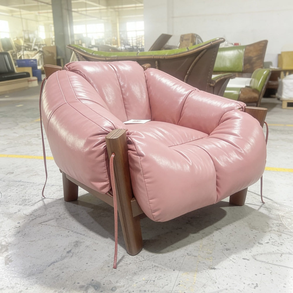 Nordic single sofa chair light luxury retro designer casual chair living room bedroom chair sofa lazy