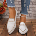 Plus size women's flat shoes for export - spring  pointed toe flyknit slip-on casual loafers - breathable