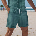 hot-selling men's polo shirt set, new summer two-piece casual short-sleeve and shorts set, dropshipping available