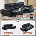 High-back lawrence sofa, first-layer cowhide straight-row leather sofa, large apartment classy living room, electric sofa