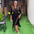 autumn new arrivals: -style women's v-neck fashion dress - elegant, european & american, plus size, and african-inspired