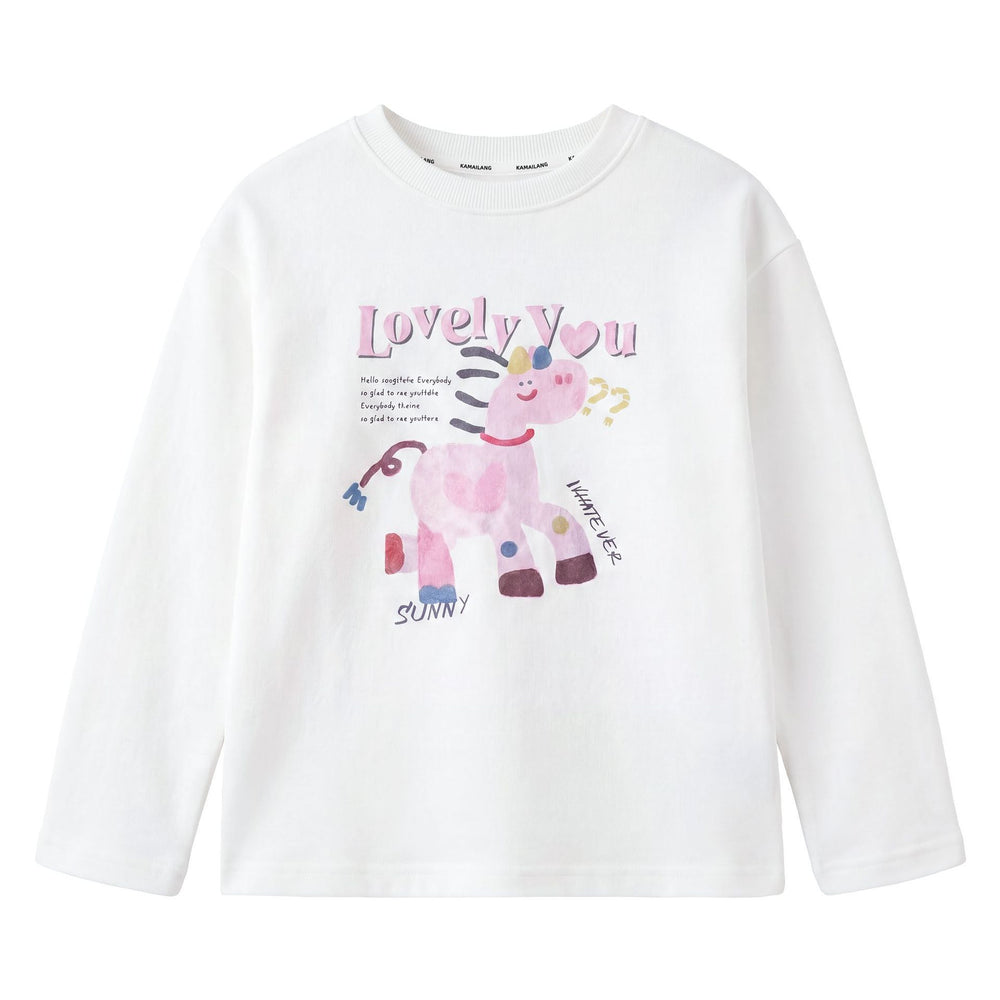 autumn new cartoon girls' and children's korean style soft and skin-friendly top, korean style long-sleeved t-shirt base layer