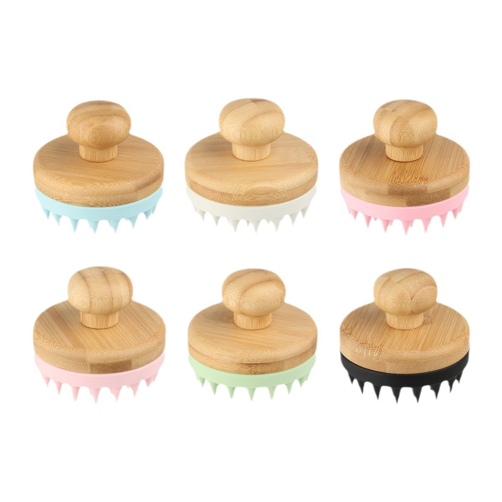 Cross-border new silicone shampoo brush, powerful head massage, clean scalp shampoo brush, soft silicone tooth shampoo comb