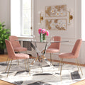Tempered glass dining table - modern minimalist design for small spaces - rectangular dining table and chairs set