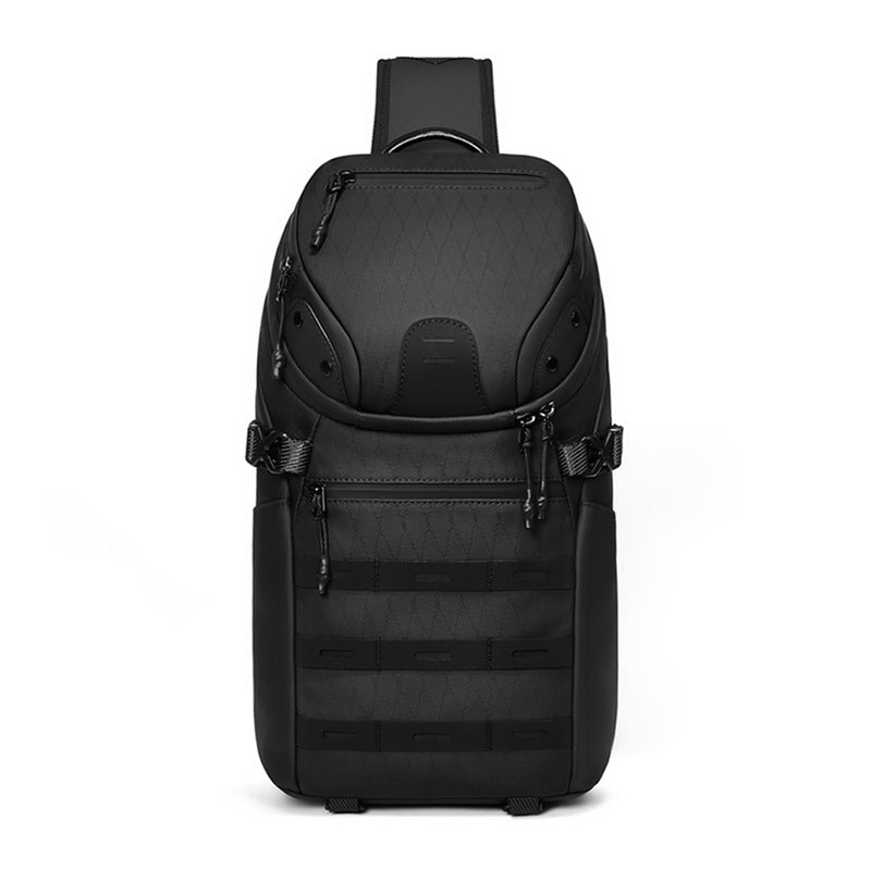 Off-road men's breast bag, tactical shoulder bag, outdoor sports waterproof messenger bag, large-capacity new casual men's backpack