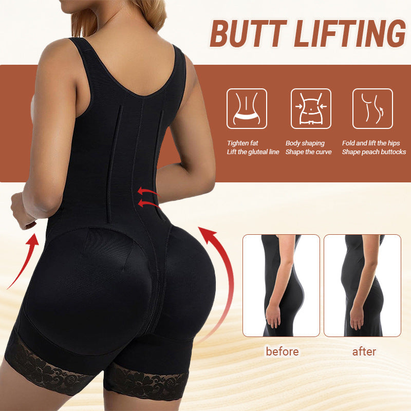 best selling steel boned buttoned one-piece shapewear women's vest hip lifting and abdominal tightening body shaping corset