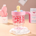 Summer new arrival: high-style straw cup, large capacity ice tumbler, portable cute plastic water bottle for kids, students (unisex)