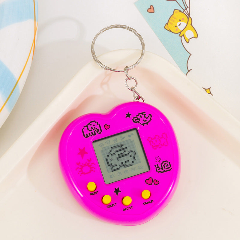 hot-selling love pet machine kids game toys virtual pet keychain small gift pendant