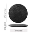 10.5inch round flat plate-black