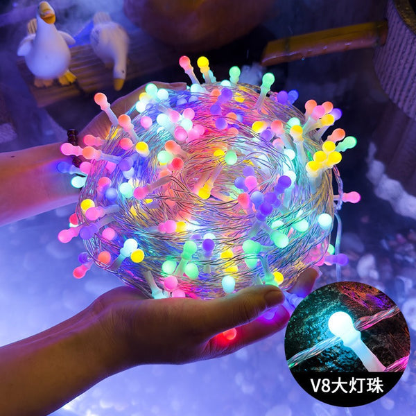 Solar Gypsy light string popcorn atmosphere lights outdoor waterproof camping tent color-changing decorative lights string lights