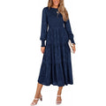 Amazon fashion elegant floral long sleeve dress women's  spring new arrival - graceful and flowy