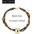 Leopard print necklace wholesale summer european and american cross-border exaggerated metal ball clavicle chain women's niche design choker