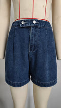 European and american cross-border e-commerce women's summer   washed new sleeveless casual denim shorts set