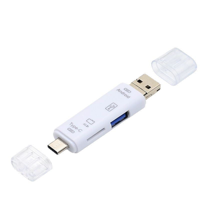 Type-c card reader tf android usb to otg 2.0 adapter - multifunctional 5-in-1