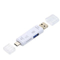 Type-c card reader tf android usb to otg 2.0 adapter - multifunctional 5-in-1