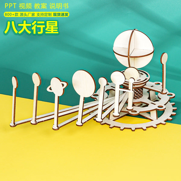 Science and technology small production homemade solar system eight planets handmade DIY primary school students science experiment teaching aids material package