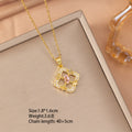 【titanium steel】european and american fashion hot-selling four-leaf clover necklace - women's high-end, stylish, minimalist new clavicle chain accessory