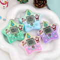 Five-pointed star pet feeding game console kids educational digital toy creative retro keychain pendant