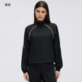 Spring/summer lightweight breathable zip-up jacket short training fitness outdoor casual running sports set for women