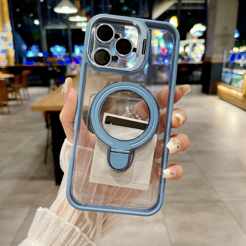 Lens cover holder suitable for apple 17promax mobile phone case magnetic holder iphone16 transparent u1 protective cover