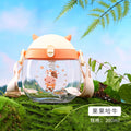 Newborn baby novelty calf water bottle - cartoon tritan kids training cup - preschool/school drinking cup