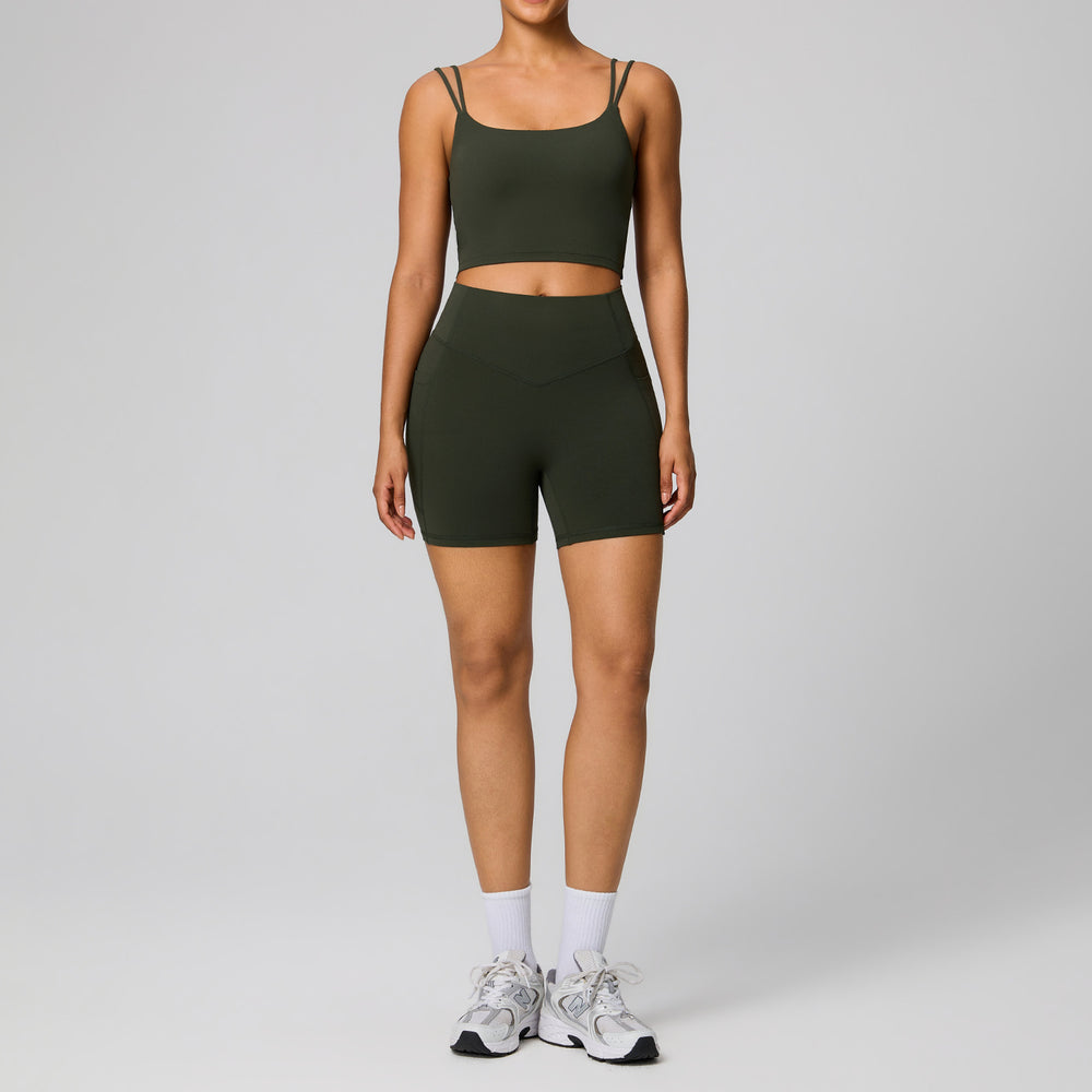 European and american new pocket yoga outfit women's set high waist shaping stretch fitness set quick-dry breathable activewear