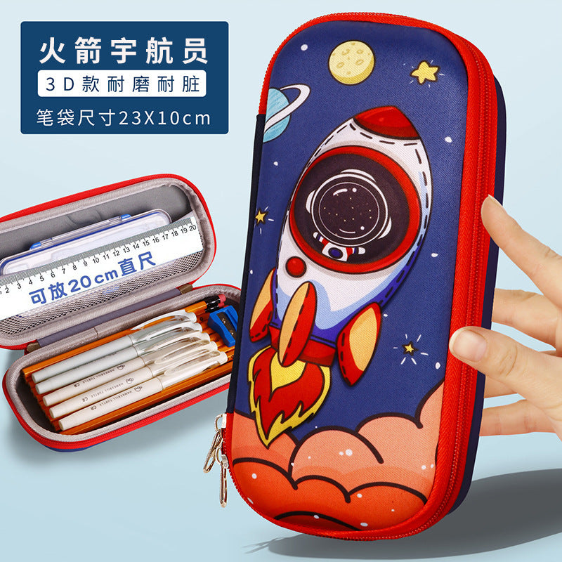 New 3D three-dimensional multi-functional stationery box, children's day gift for primary school students, cartoon large-capacity pencil case creativity