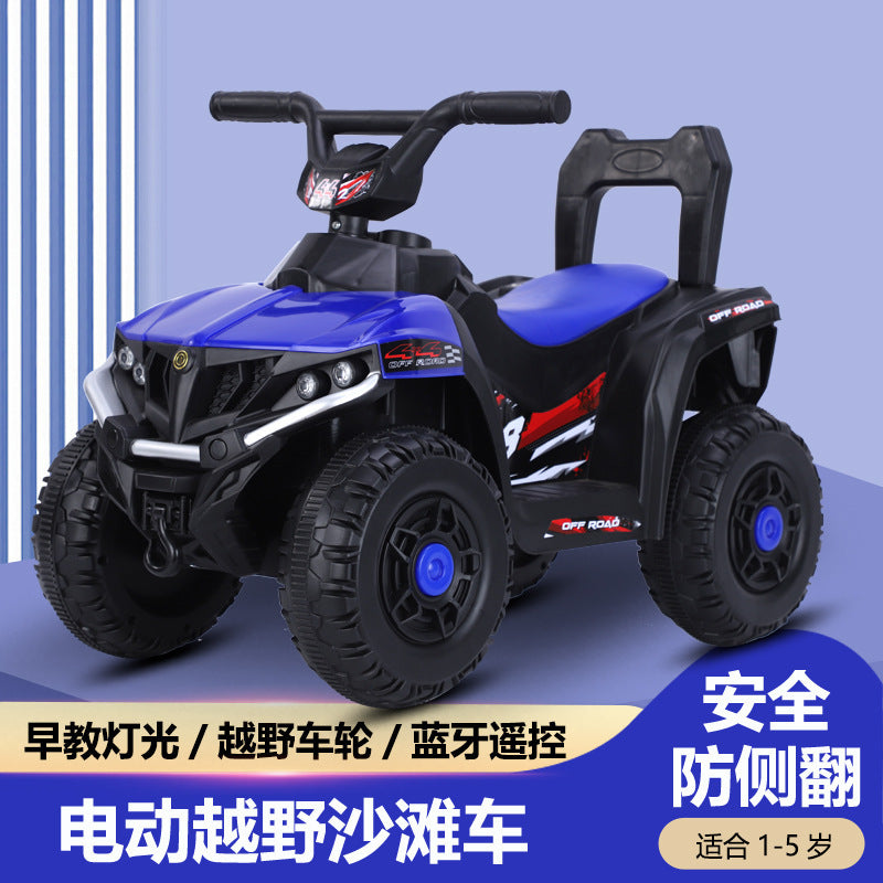 Manufacturer spot children's electric beach car four-wheeled outdoor off-road vehicle 1-3-5 year old baby charging remote control motorcycle