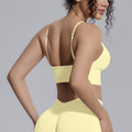 New double-strap seamless yoga bra - sexy back design, quick-dry activewear top for running, fitness, and yoga