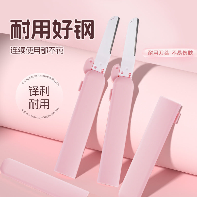 Shurmei retractable portable eyebrow razor - women's precision, anti-scratch, safe eyebrow shaping tool set - wholesale