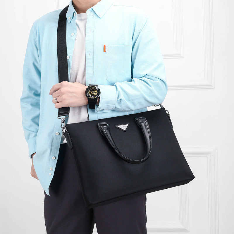 New men's fashion trend waterproof handbag business briefcase messenger bag logo manufacturer wholesale