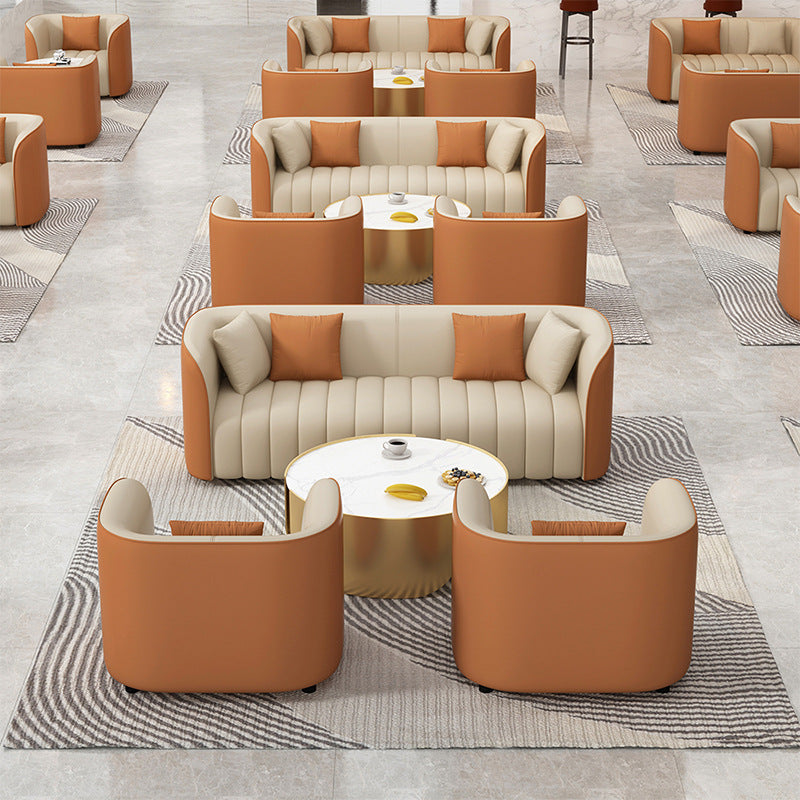 Saint-ly minimalist light luxury hotel lobby sofa set - lounge area, office reception area, meeting & negotiation space