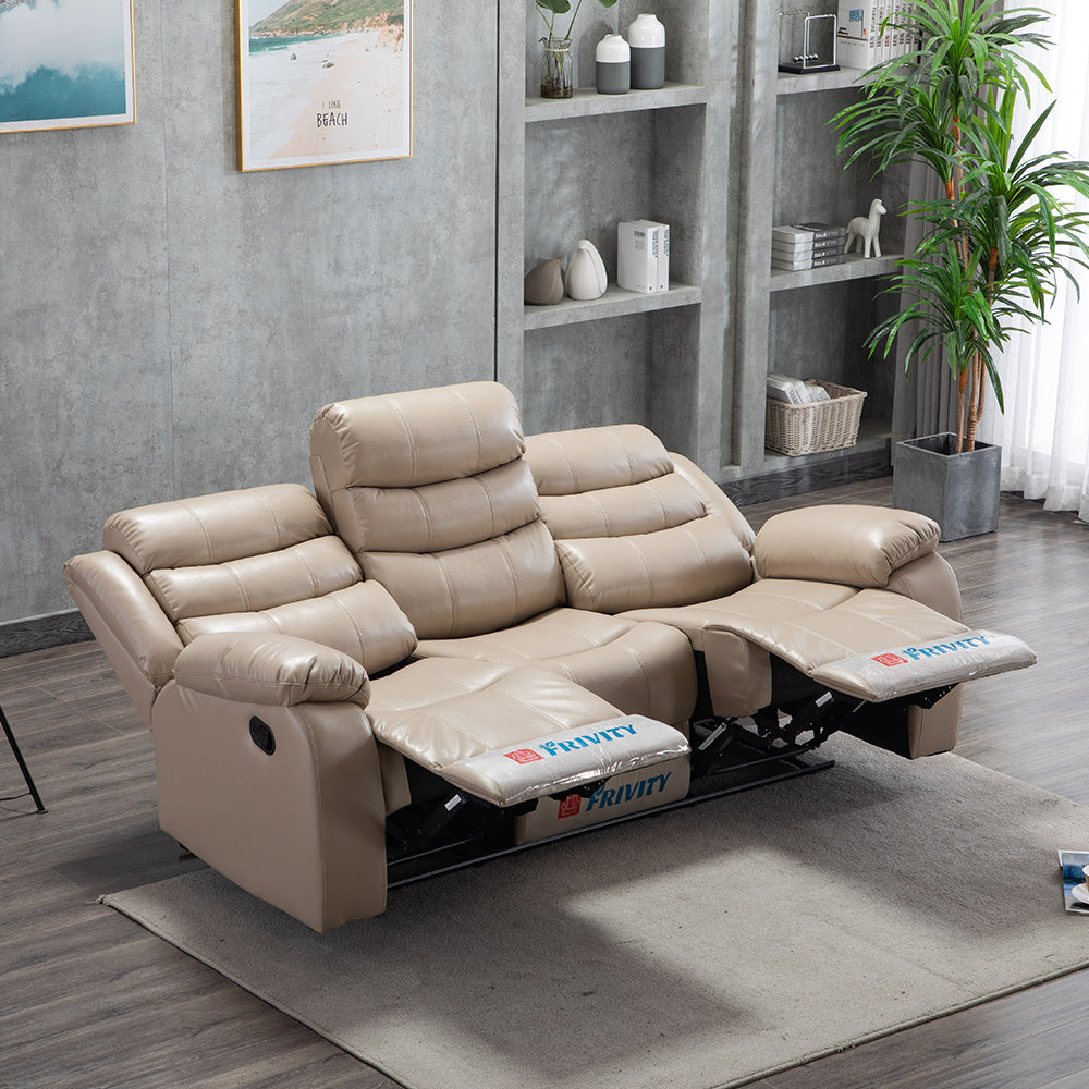 Living room genuine leather sofa small apartment head space capsule electric reclining massage multi-functional casual multi-functional combination