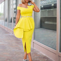 D3070 autumn plus size fashion women's elegant commute high waist midi dress european and american export dress cross-border formal wear