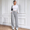 53238#  cross-border women's fashion european and american ins style new casual loose wide-leg sweatpants