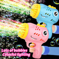hot product 36-hole dinosaur bubble machine handheld electric bubble gun gatling bubble blowing kids toys wholesale
