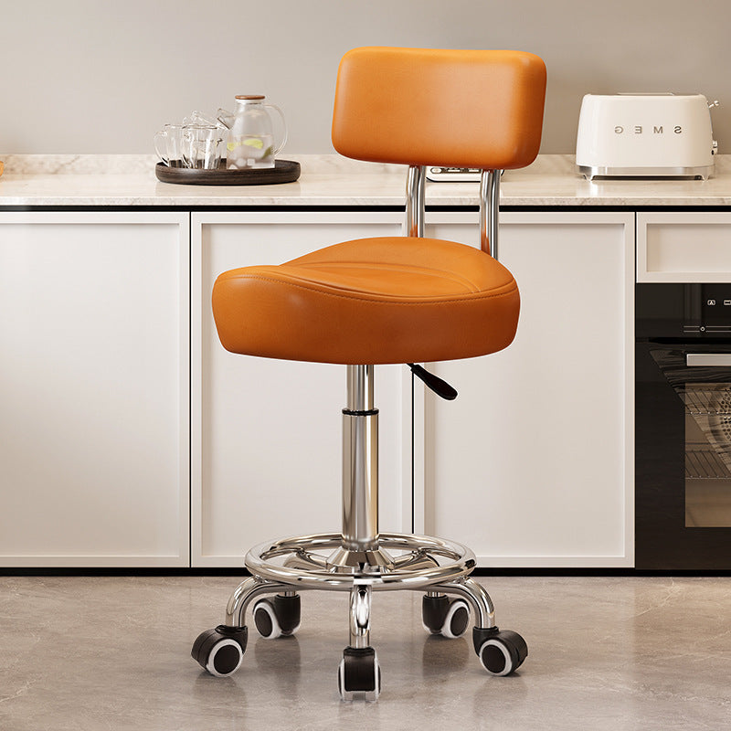 Saddle Chair Kitchen Cooking Chair Front Desk Cashier High Stool Universal Wheel Lifting Chair Beauty Barber Stool