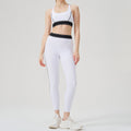 High-waisted activewear set for women - color block, open back, body-hugging, barely-there feel yoga set - running, fitness, yoga outfit with sports bra