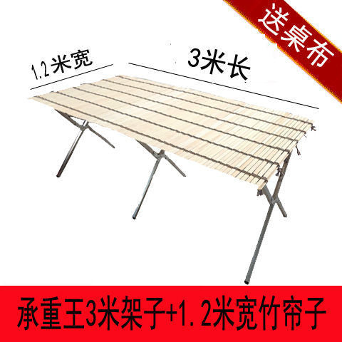 Setting up a stall, folding stall, foldable stall, shelf, shelf, folding stall, shelf, night market, bamboo mat, shelf, thickeneding