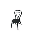 Wrought iron small chair japanese style garden landscaping decoration ornaments mini flower stand retro small back chair bench props
