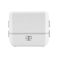 Mini white heated lunch box - japanese minimalist style, single/double layer, double/quad compartment, insulated, perfect for work, students, dorms, cross-border e-commerce