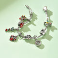European and american cross-border christmas holiday bracelet combination personalized cartoon dripping oil santa claus bell combination hand jewelry wholesale