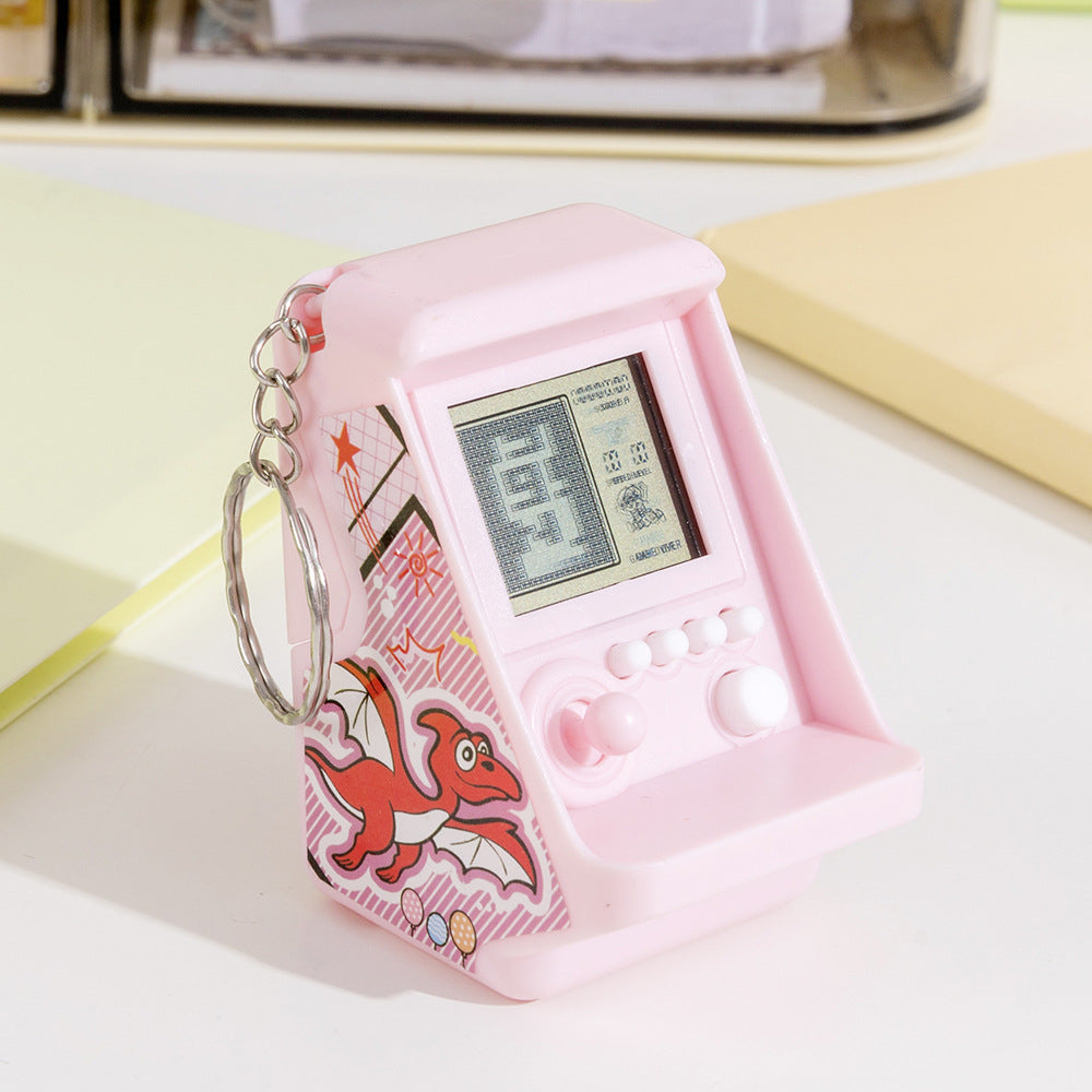 Pocket mini tetris game console arcade mini keychain pendant creative stationery gift export goods