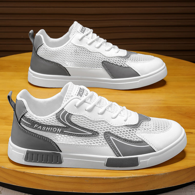 Men's winter new breathable lightweight mesh skate shoes - youthful mesh hollow-out athletic casual trendy sneakers