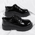 Spring wenzhou small leather shoes men's formal business british derby feet wide toe casual trendy shoes bright surface classy sense