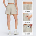 Women's casual sports shorts - bubble plaid, elastic waist, running training shorts, summer quick-dry fitness pants d26033