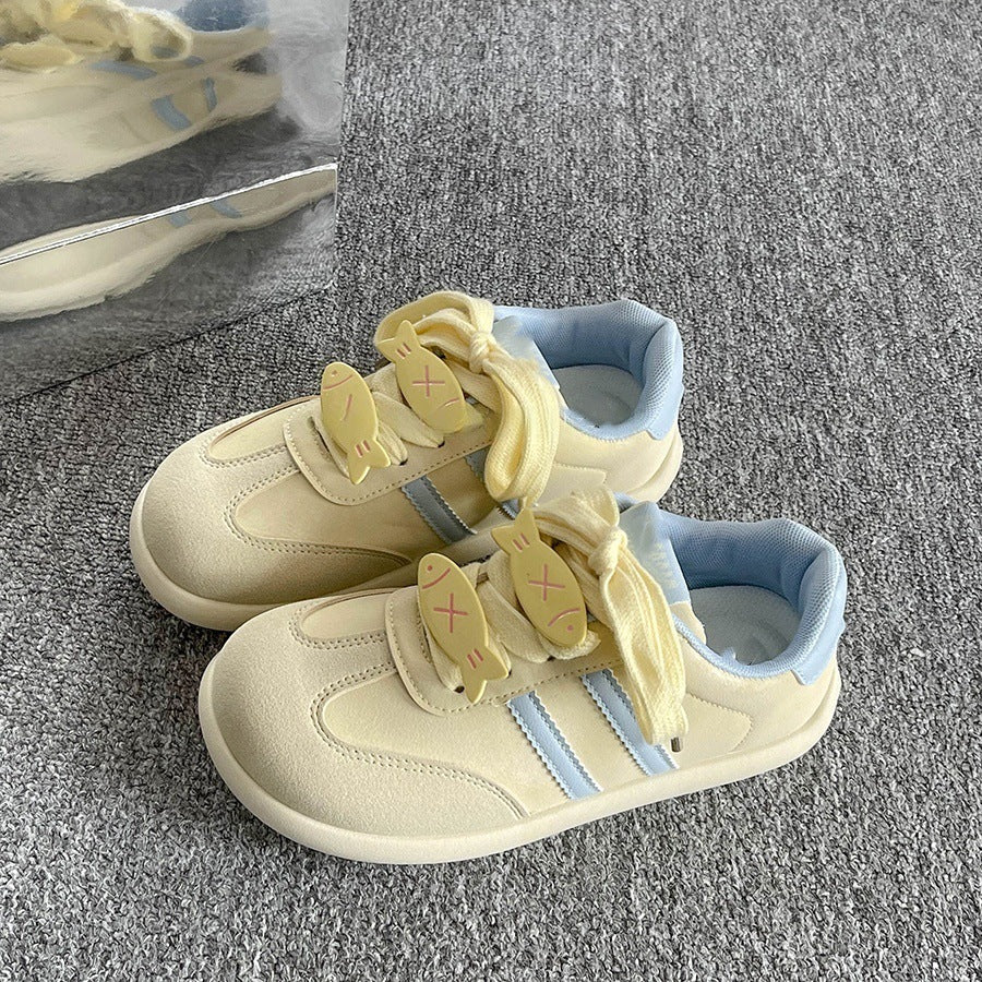 Autumthick solewhite shoes women's 2025new arrival women's easiest for match breathable trendychic shoes retro german training shoes