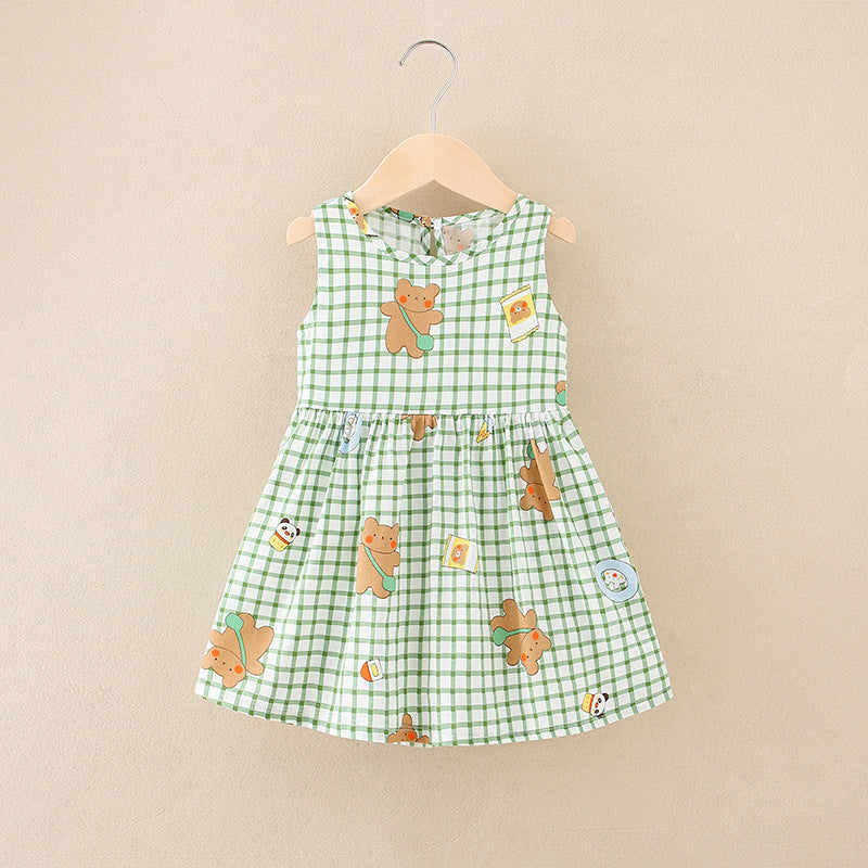 Pure cottongirlskirt baby summer dress little girl infant child 1dress2 child 3 years old summer