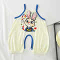 Comfortable and breathable baby romper - summer newborn outfit with open crotch - adorable crawling suit for summer