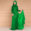 autumn/winter new european and american  sequin dress - women's elegant, sweet, slim-fit long sleeve formal gown